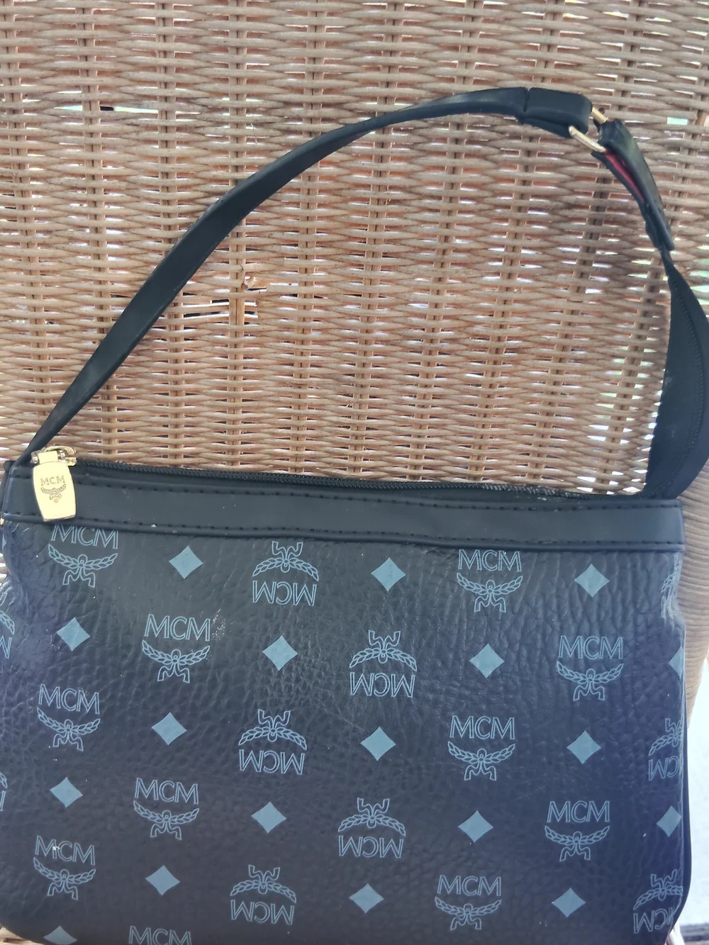 MCM Black Monogram Crossbody Bag